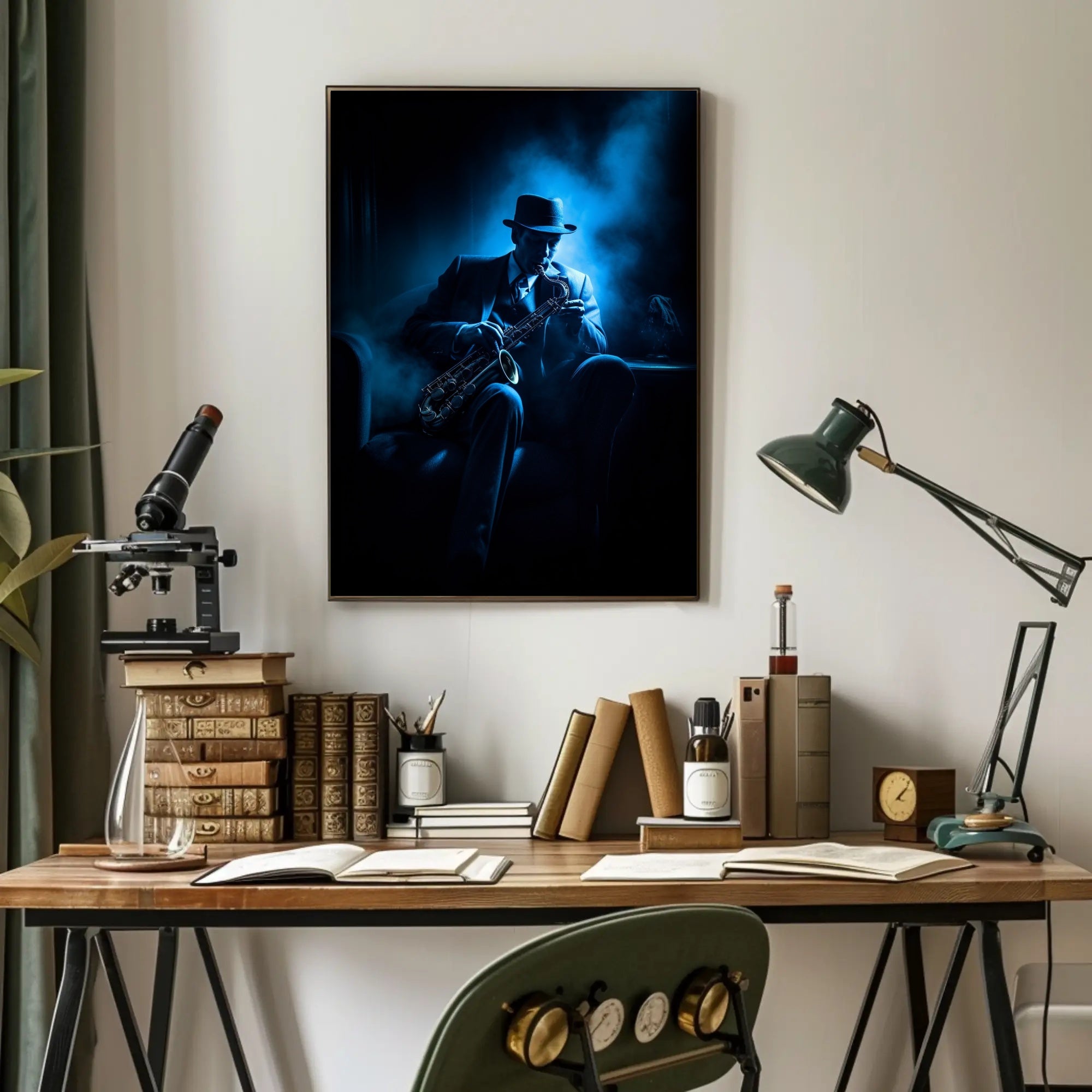 Saxophone in the Shadows Poster