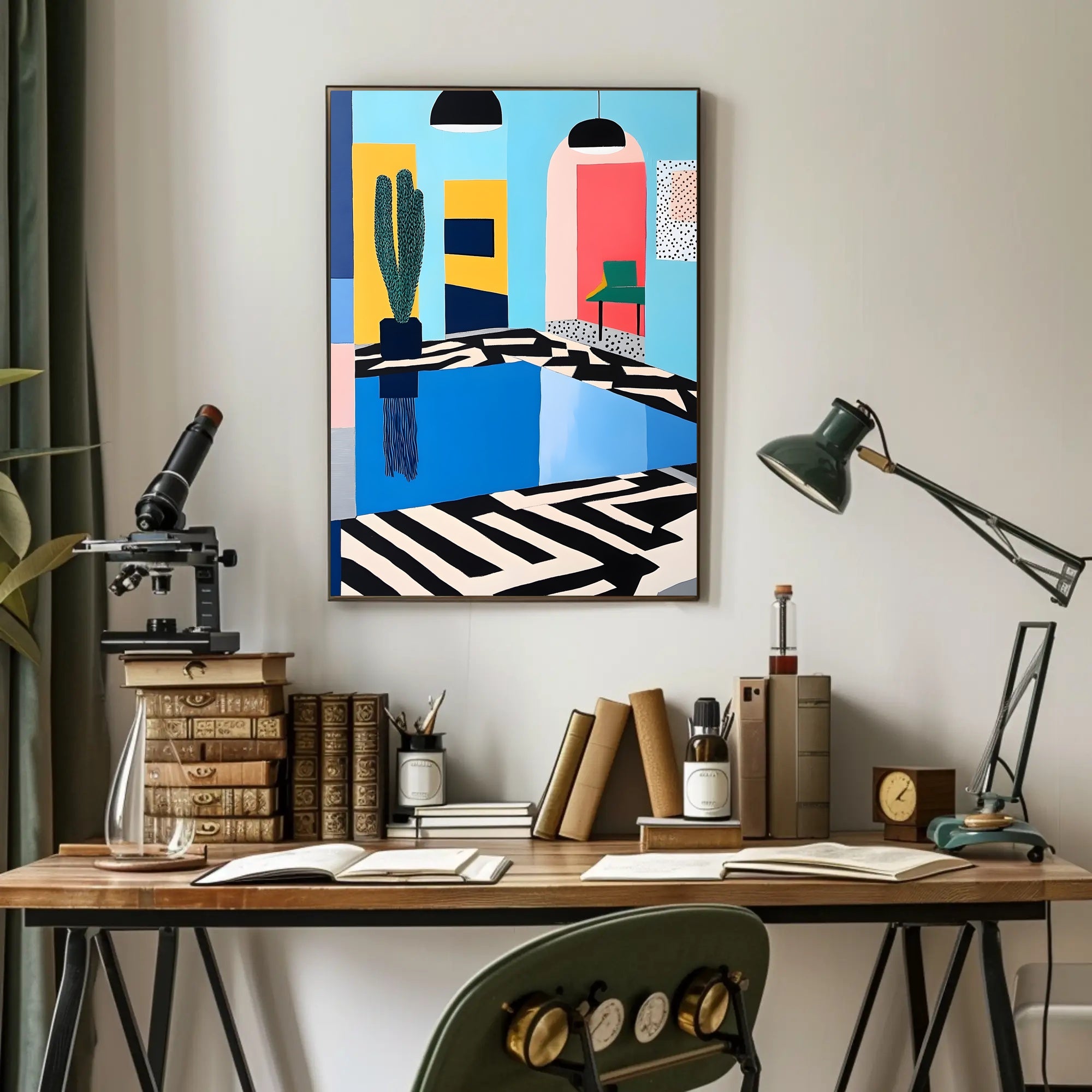 Modern Interior Abstraction Poster Wall Art