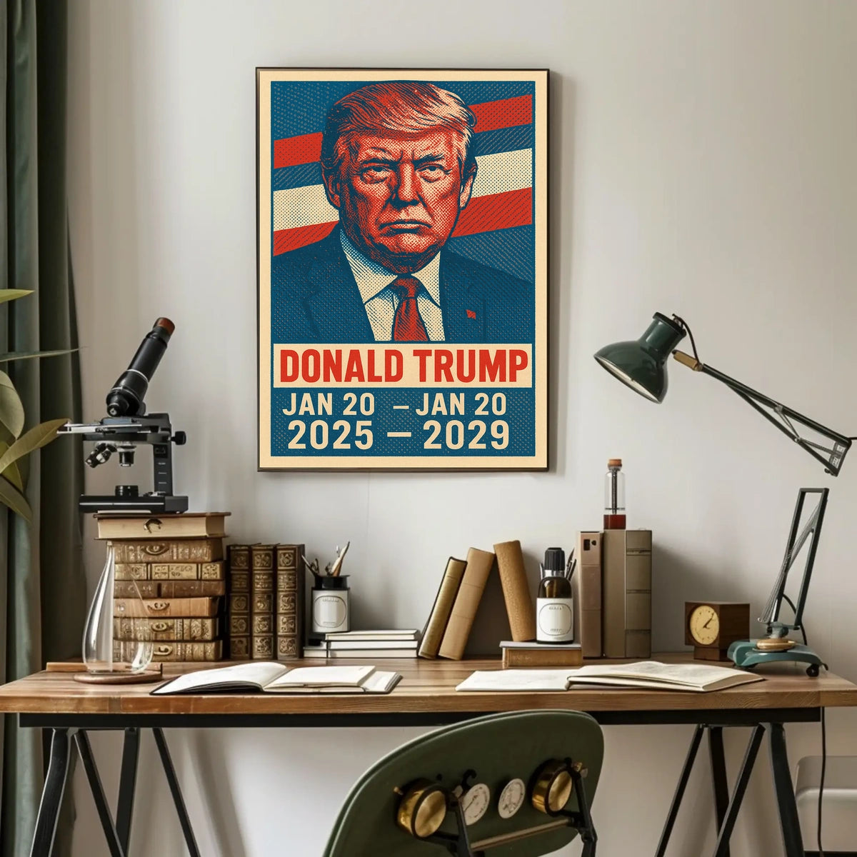 Donald Trump Presidential Term Patriotic Pop Art Poster