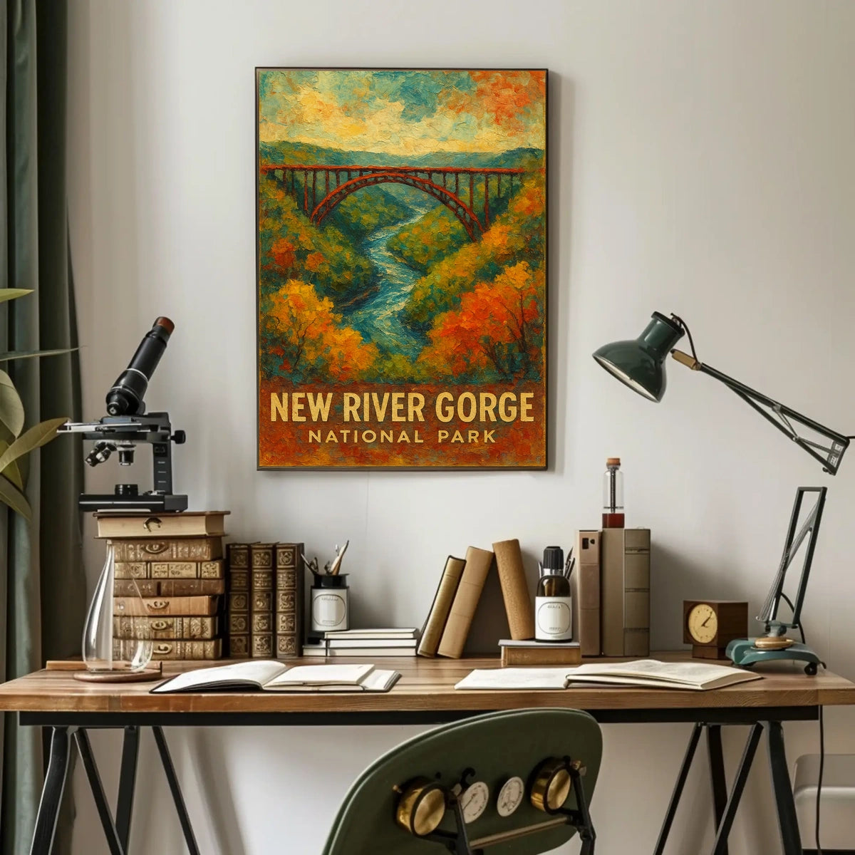 New River Gorge Nature Landscape Photography Realism Poster