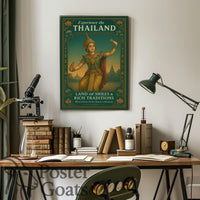 Thailand's Traditions in Vintage Style: Cultural Heritage Poster