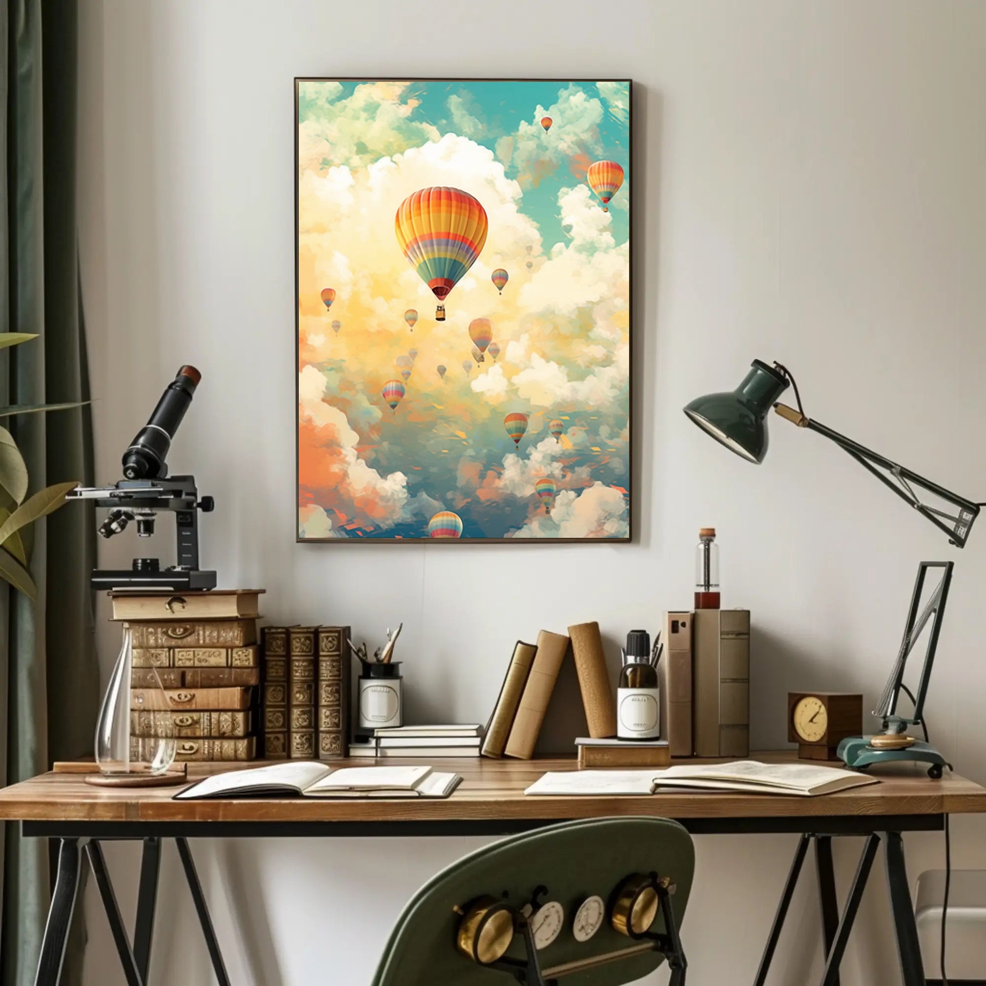 Skyward Journey Travel Poster Art Print Decor for Wanderlust Lovers