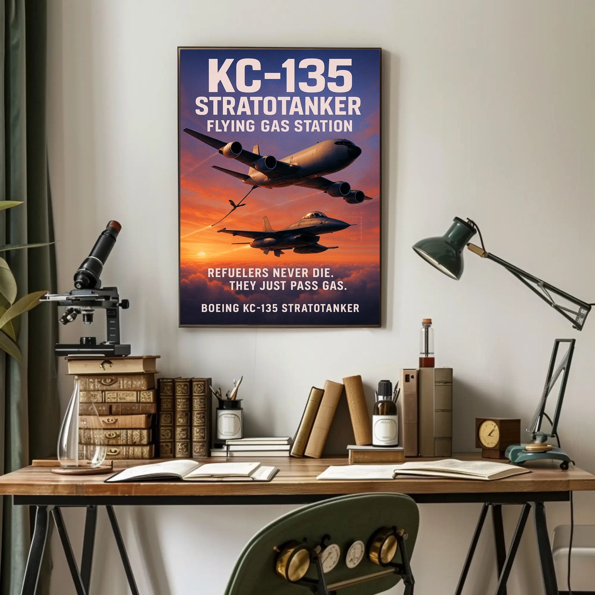 KC-135 Stratotanker Flying Gas Station Poster PosterGoat