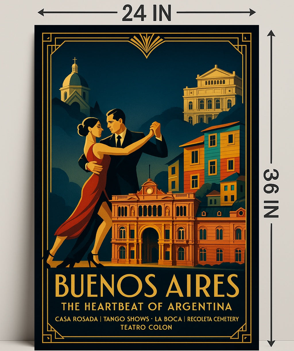 Buenos Aires Vintage Travel Poster Wall Art PosterGoat