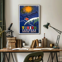Winter Sports Adventure Travel Poster Turin Italy PosterGoat