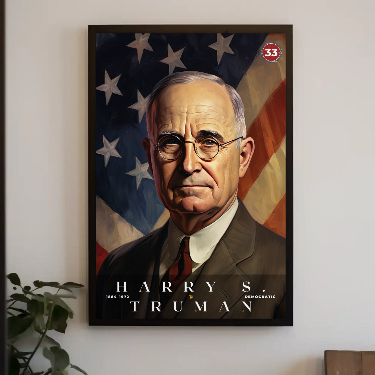 Harry Truman 33rd President Of The United States Portrait