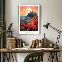 Edinburgh Castle Autumn Scene Travel Poster PosterGoat