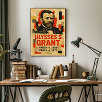 Ulysses S. Grant 18th President of the United States Layered paper Collage Poster