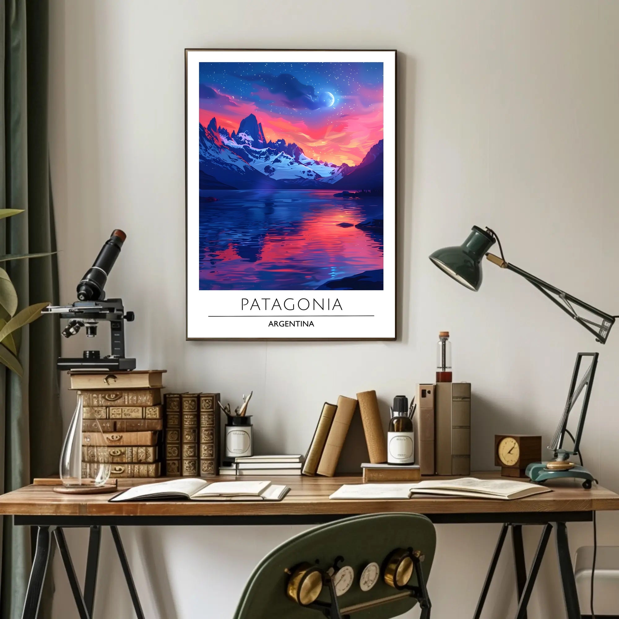 Patagonia Nightscape Travel Poster