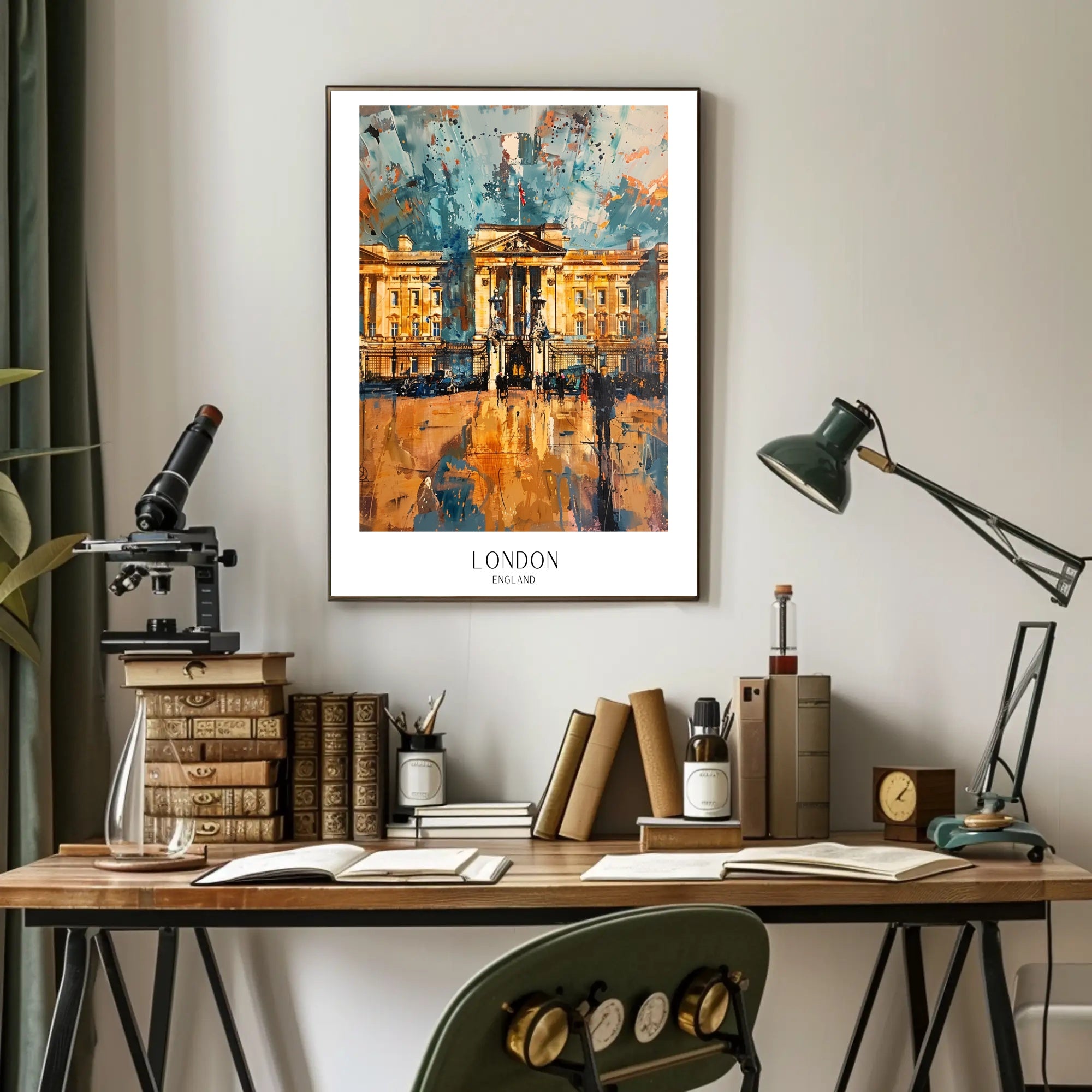 Buckingham Palace Vibrant Artistic Cityscape Poster PosterGoat