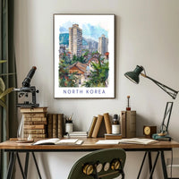 Urban Landscape of North Korea Poster PosterGoat