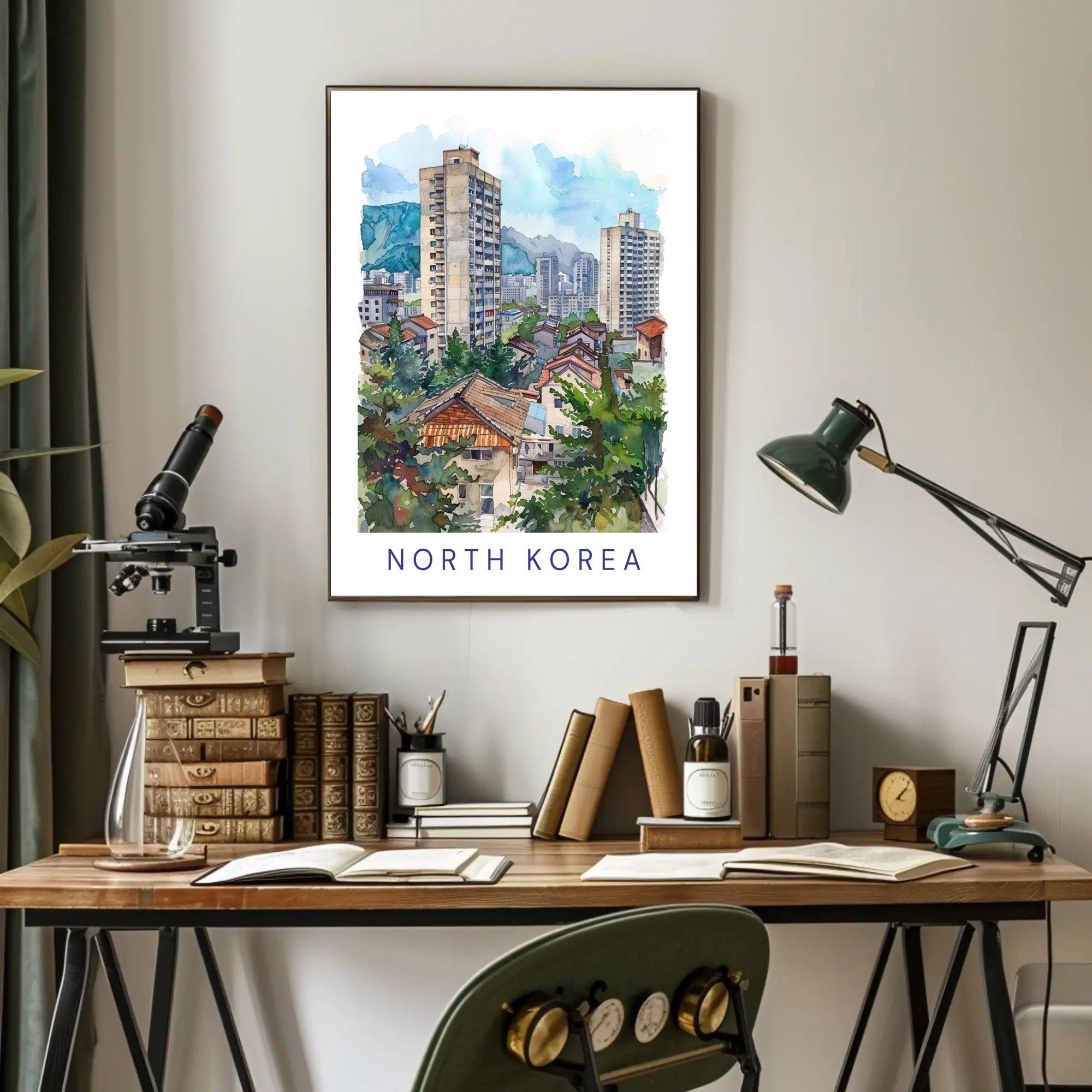 Urban Landscape of North Korea Poster PosterGoat