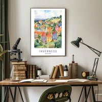 Inverness Scenic Illustration Poster PosterGoat