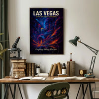 Las Vegas Neon Dreams Abstract Artistic Poster