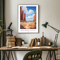 Monument Valley Majestic Landscape Travel Poster PosterGoat