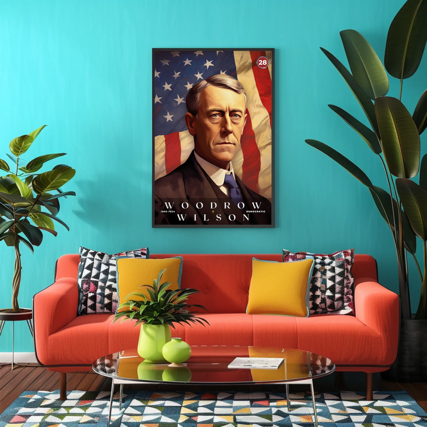 Woodrow Wilson 28th President Of The United States Portrait