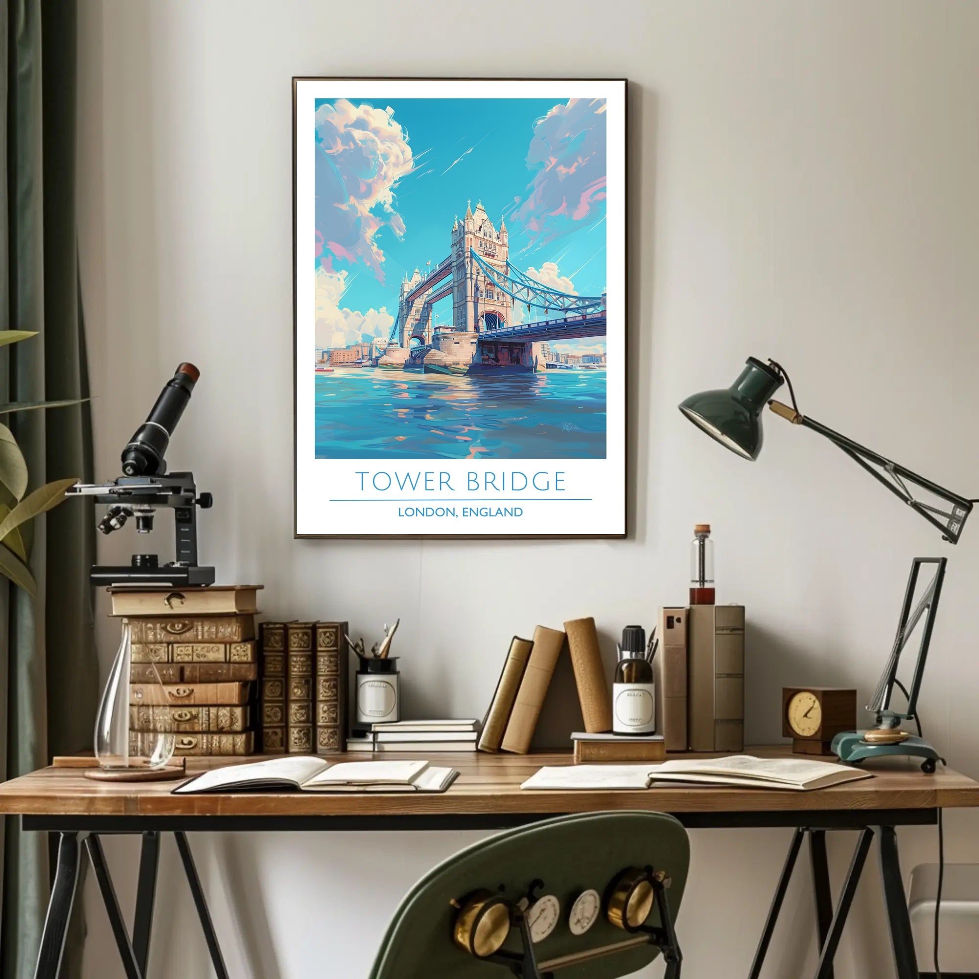 Tower Bridge Illustration Poster
