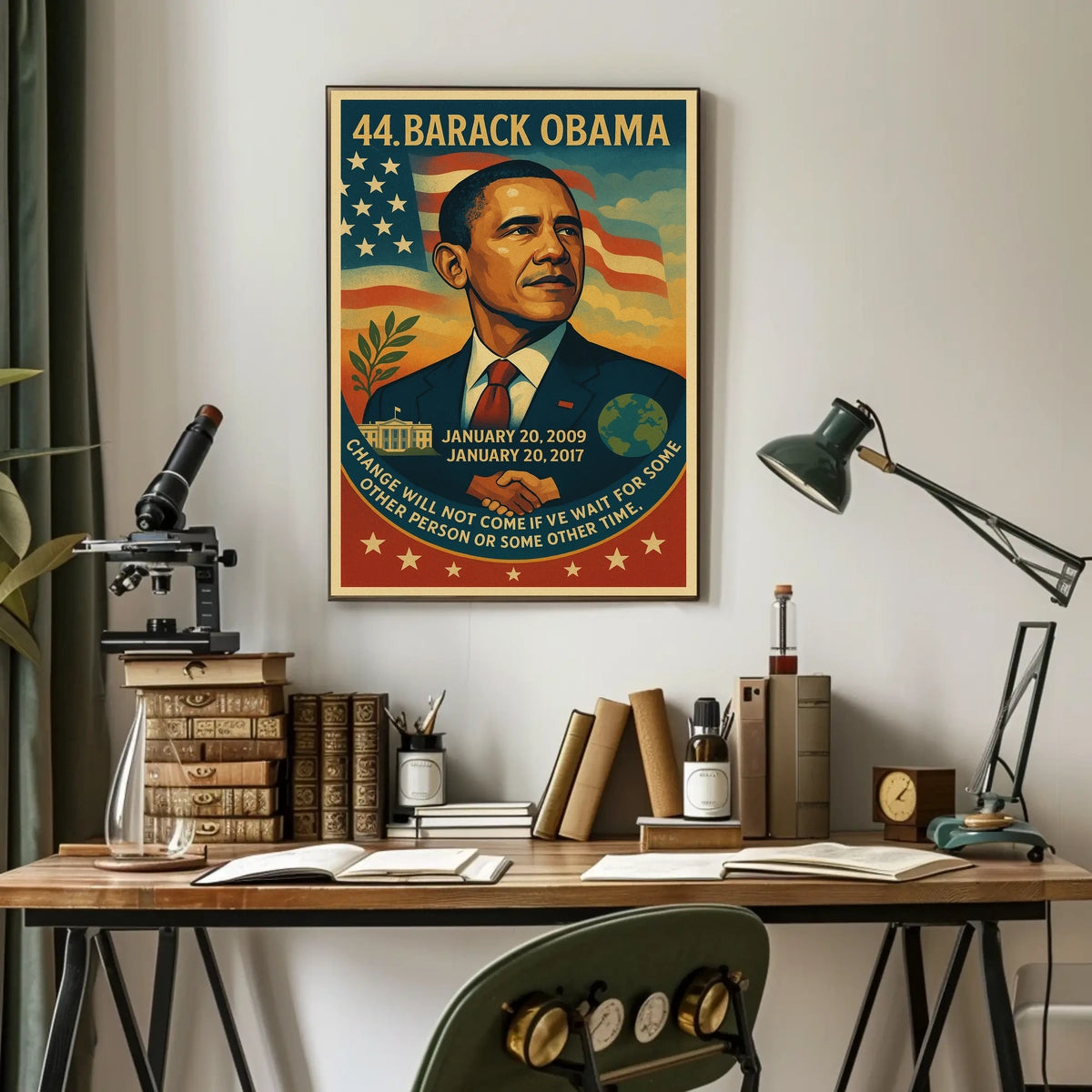 Stylized Art of U.S. President Poster