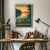 Mississippi National Park Scenic View Poster