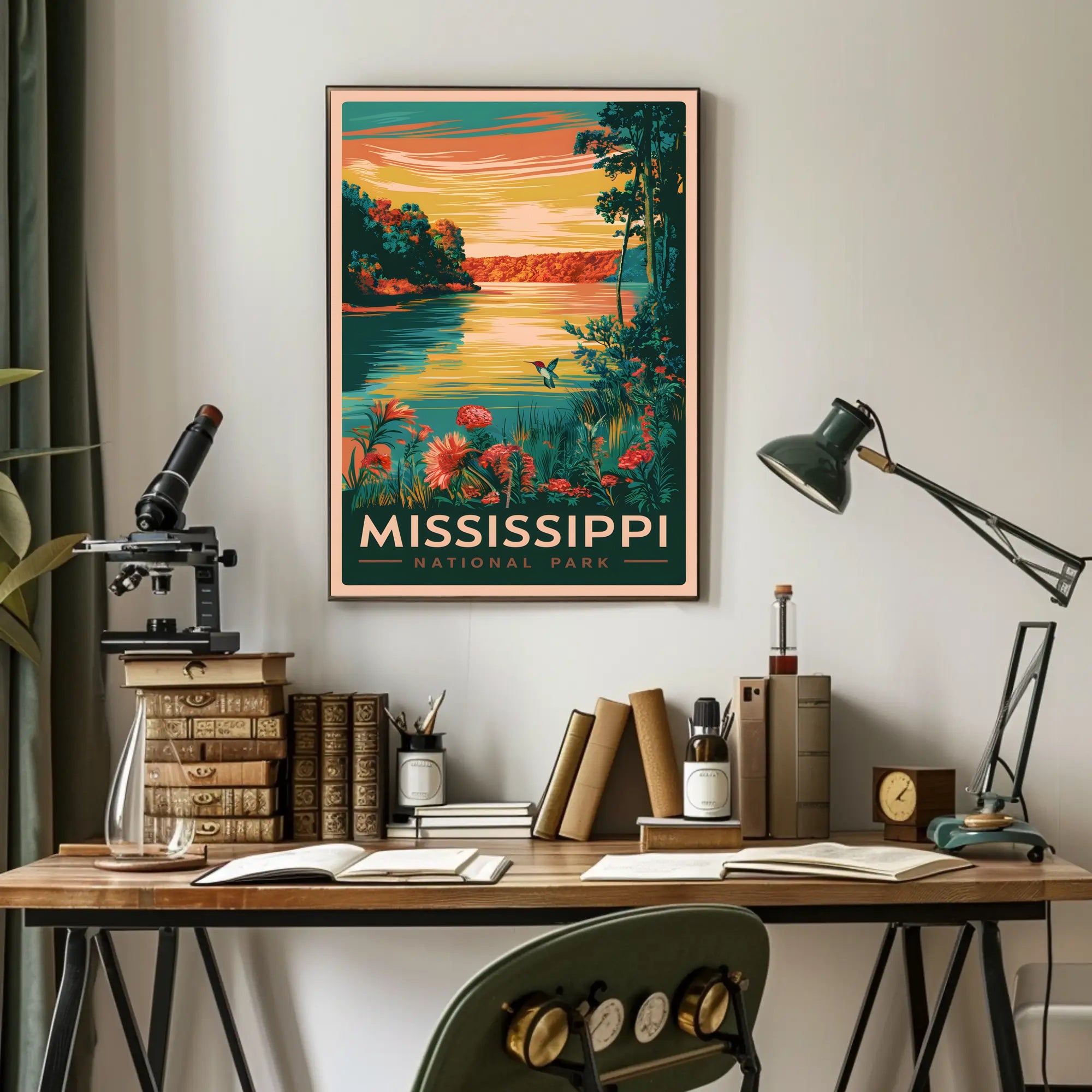Mississippi National Park Scenic View Poster
