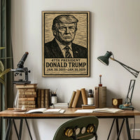 Donald Trump 47Th President Tribute Patriotic Leadership Wall Art Collection Poster