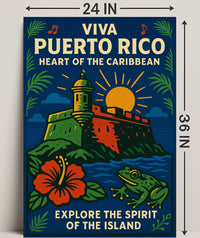 Viva Puerto Rico Heart of the Caribbean Poster PosterGoat