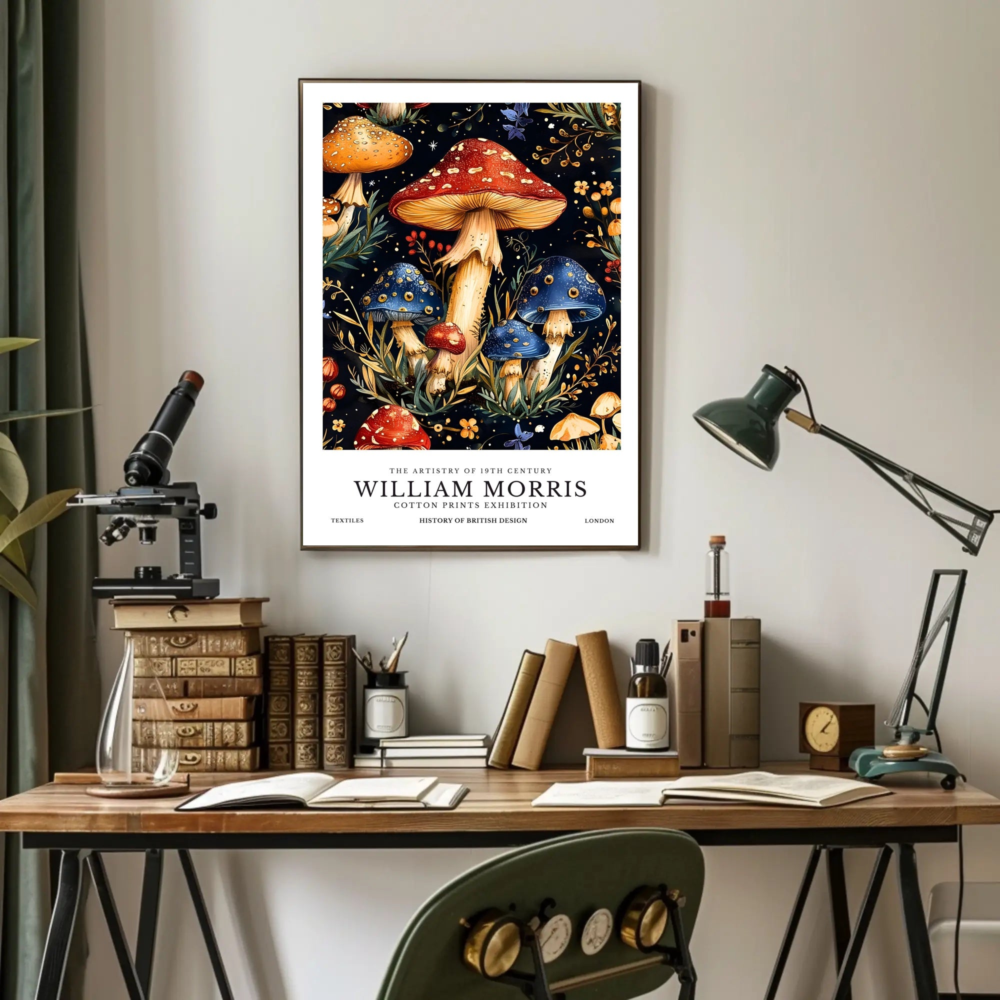 William Morris Cotton Prints Exhibition Poster