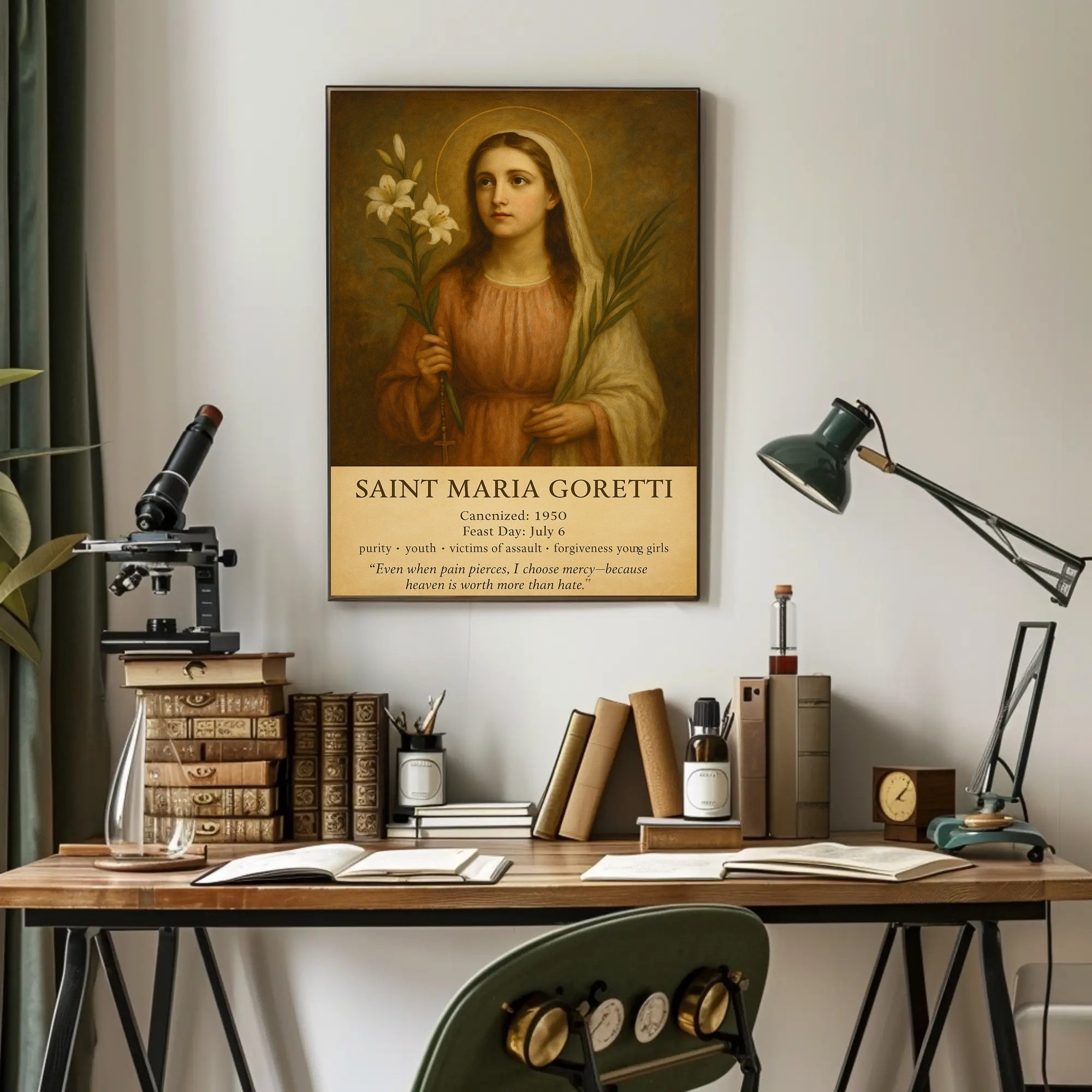 Saint Maria Goretti Religious Heritage Tribute Poster