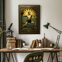 Art Deco Athlete Poster