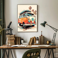 Vintage Road Trip Vibes Poster