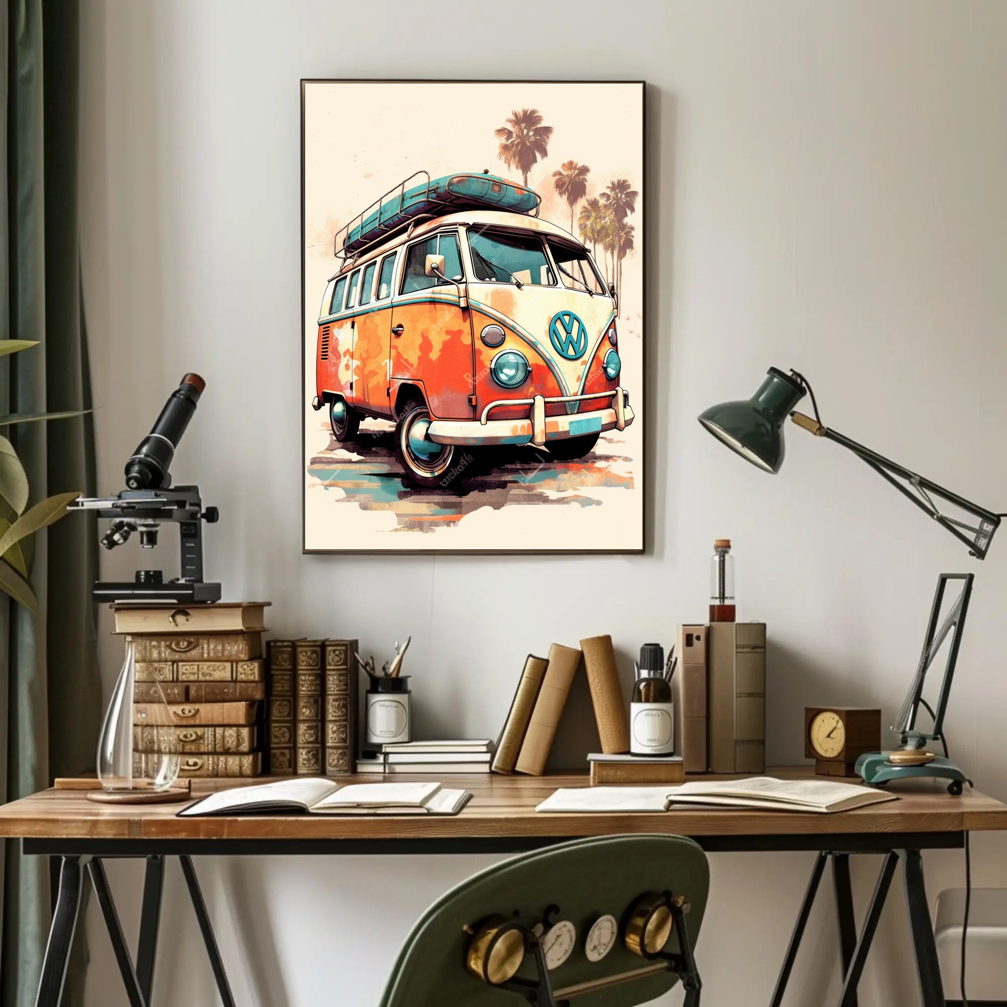 Vintage Road Trip Vibes Poster