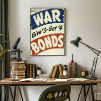 WAR BONDS Vintage Design Poster WWII Poster
