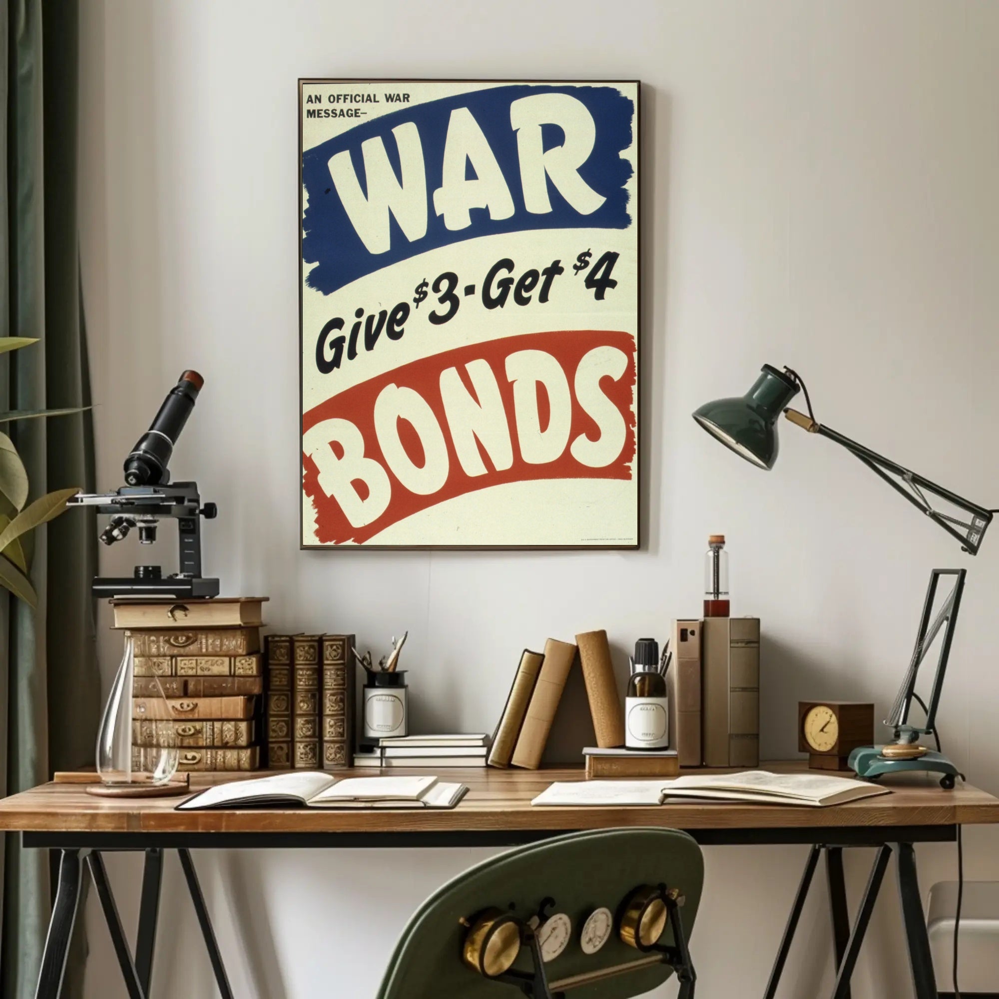 WAR BONDS Vintage Design Poster WWII Poster