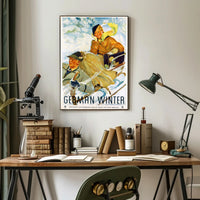 Winter Sleigh Ride Adventure Travel Poster PosterGoat