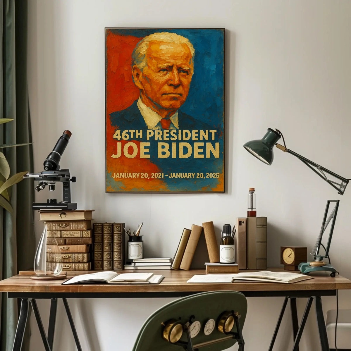 Biden Patriotic Expressionism Oil Painting Poster