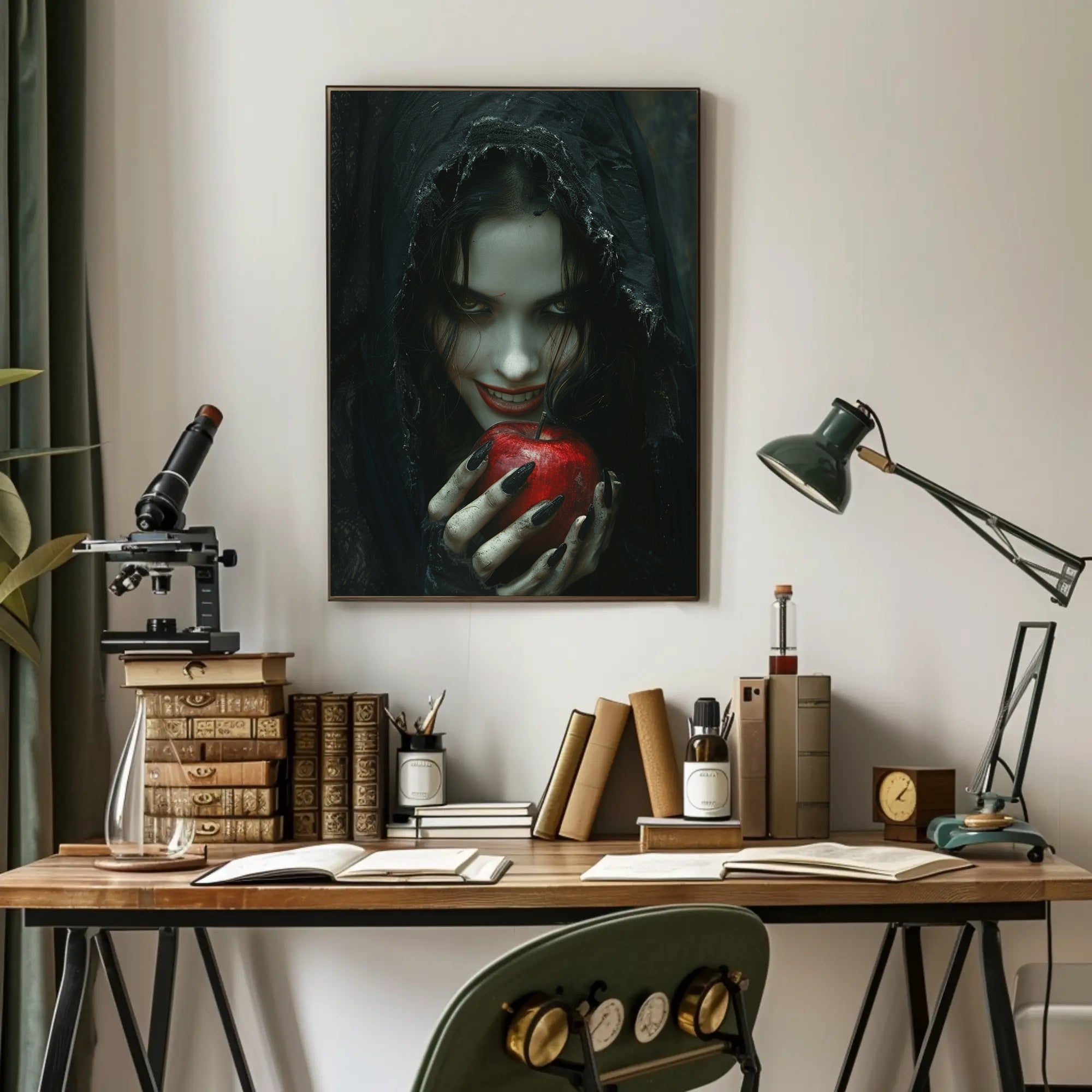 Sinister Apple Dark Fantasy Character Art Poster PosterGoat