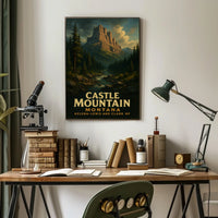 Castle Mountain In Montana Poster