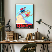 Zermatt Skiing Adventure Poster PosterGoat
