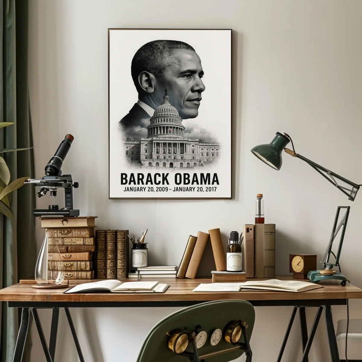 Barack Obama 44th President of the United States Reflections Poster