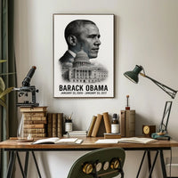 Barack Obama 44th President of the United States Reflections Poster
