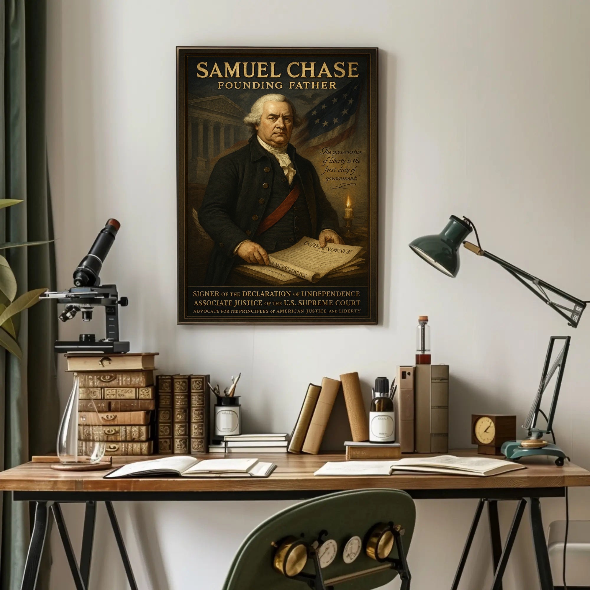 Samuel Chase Vintage Patriotic Historical or Presidential Poster PosterGoat