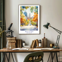 Raleigh Cityscape Poster PosterGoat