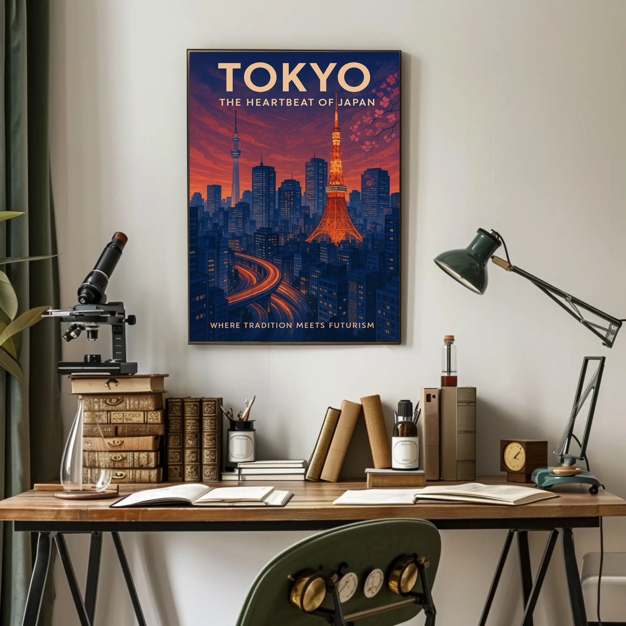 Tokyo Travel Poster Modern City Wall Art Print