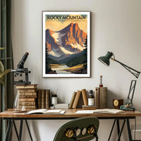 Rocky Mountain National Park Vintage Travel Poster