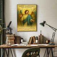 Saint Raphael Archangel Poster: Spiritual Guidance and Support Fantasy