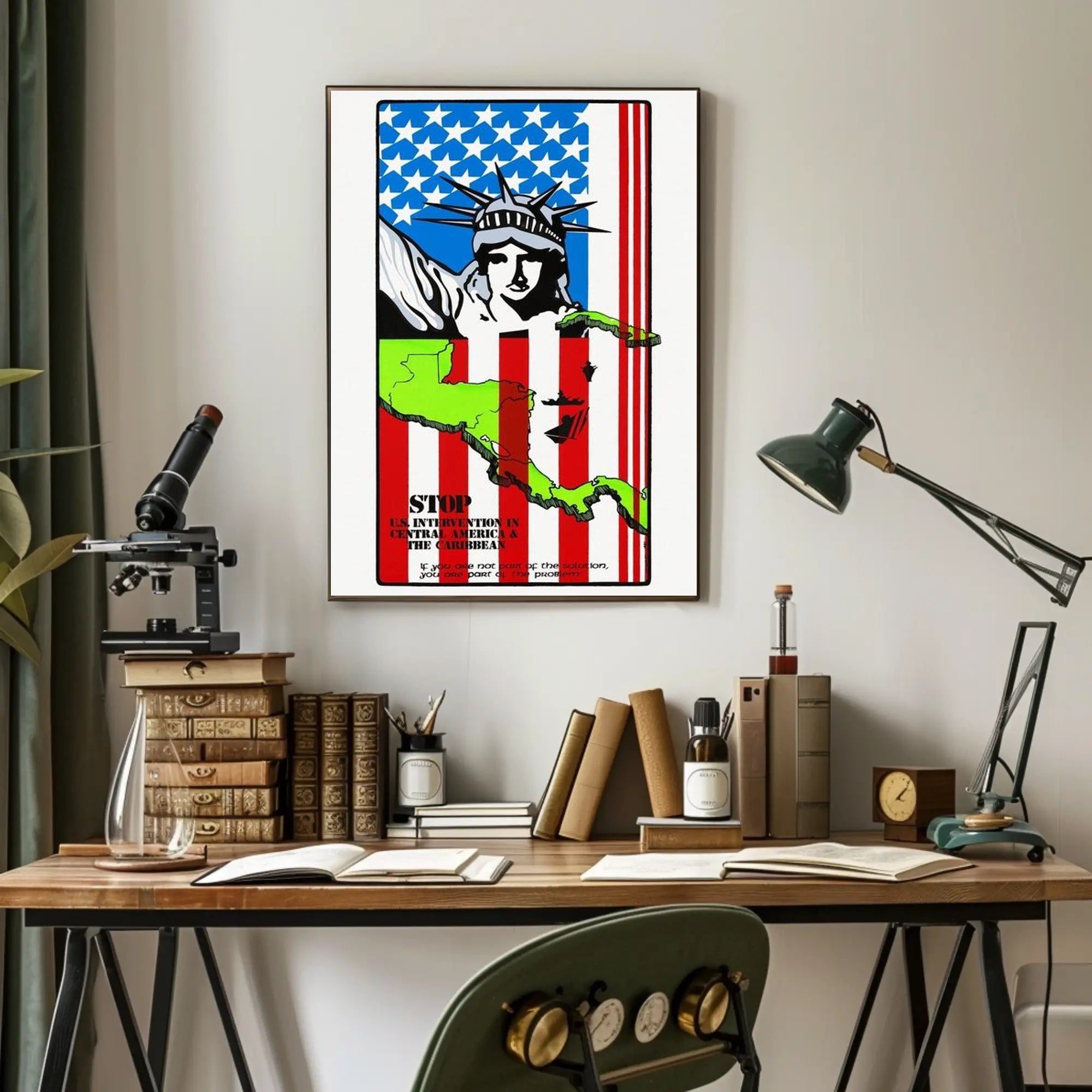 Stop U.S. Intervention Poster PosterGoat