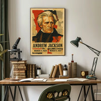 Andrew Jackson 7th President of the United States Layered paper Collage Poster