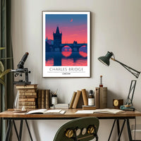 Charles Bridge Twilight Artistry Cultural or Heritage Poster