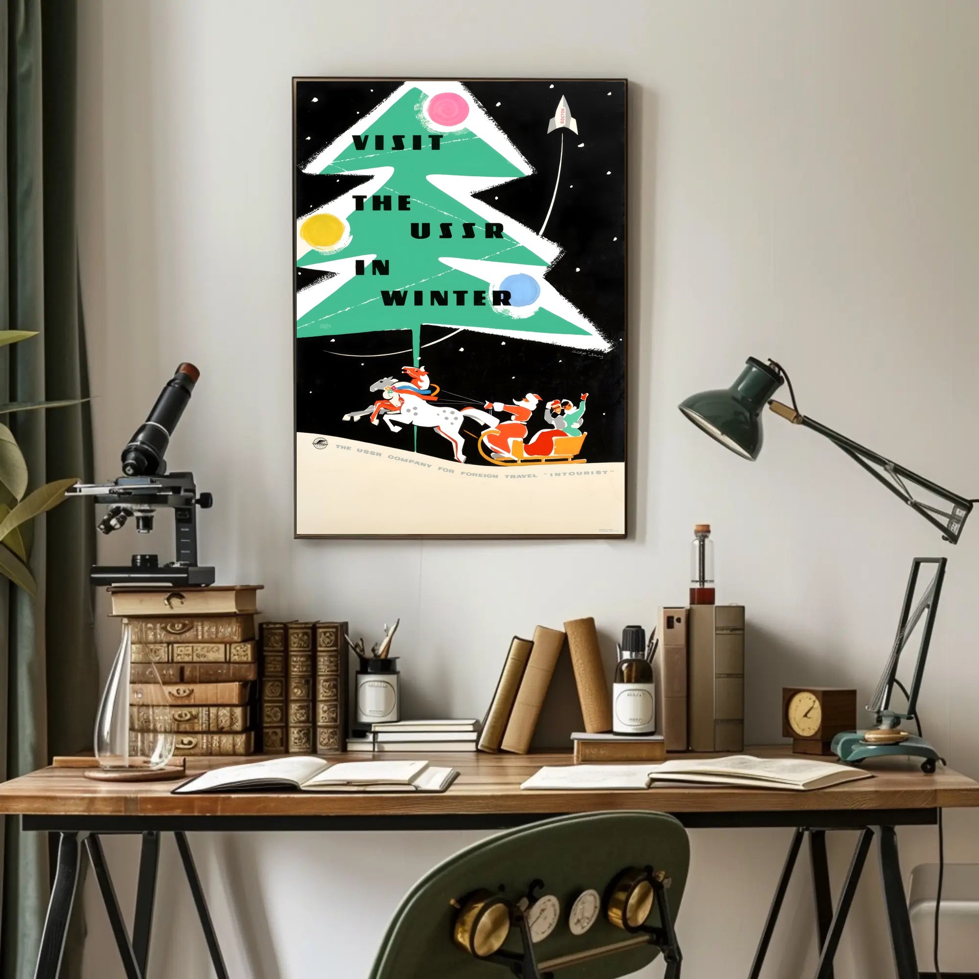 Visit the USSR in Winter Travel Poster PosterGoat