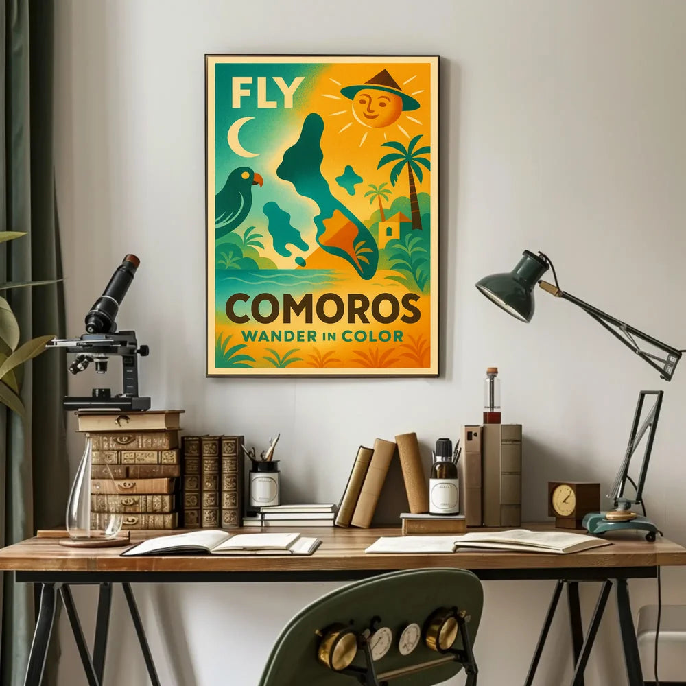 Tropical Adventure Awaits Comoros Travel Poster PosterGoat